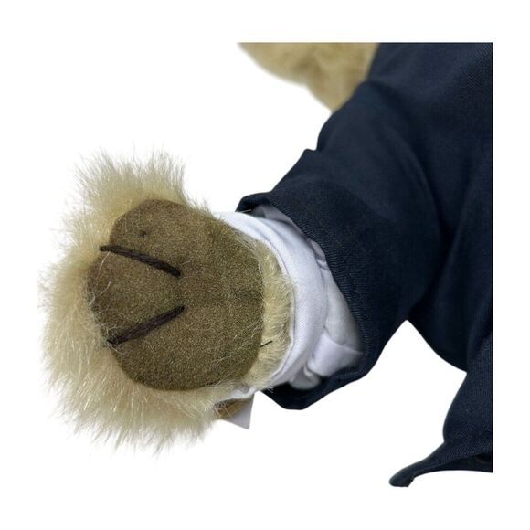 Bellagio Casino Exclusive Teddy Bear Blazer Gold Button Scarf Soft Plush Vintage - Picture 10 of 16